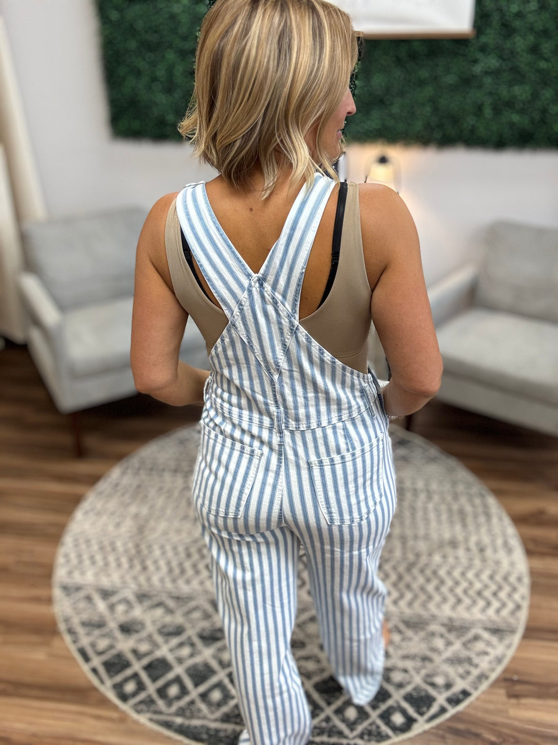 Dahlia Striped Overalls