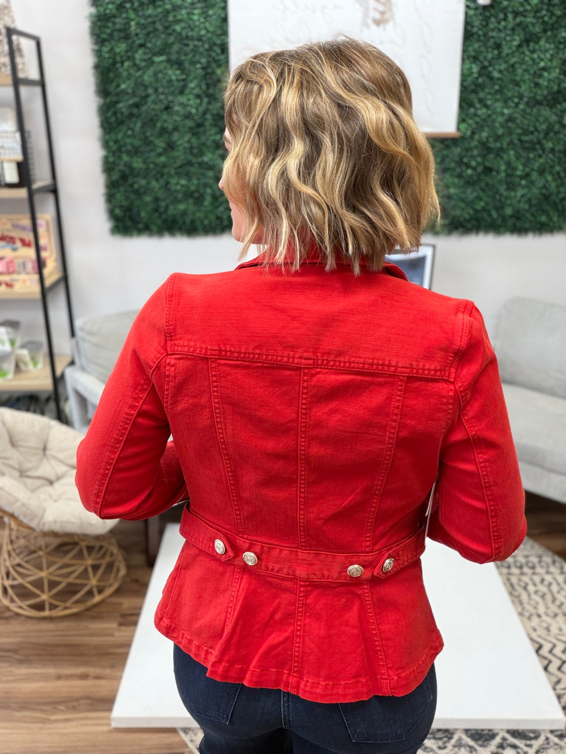 Liverpool - Peplum Jacket with Tab Detail