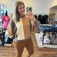 Colorblock Dolman Sleeve Sweater