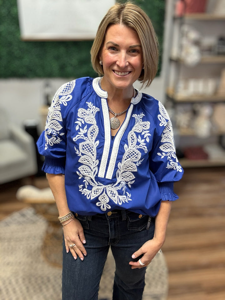 Santorini Stitch Blouse