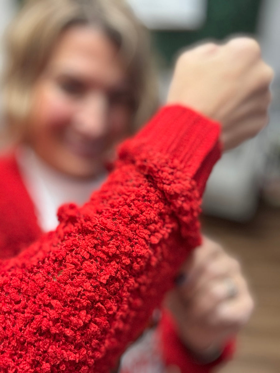 Poppy Knit Popcorn Cardigan