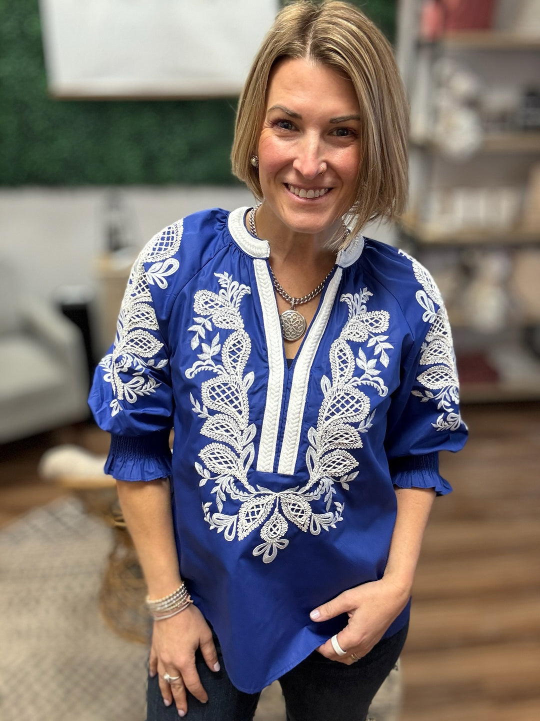Santorini Stitch Blouse