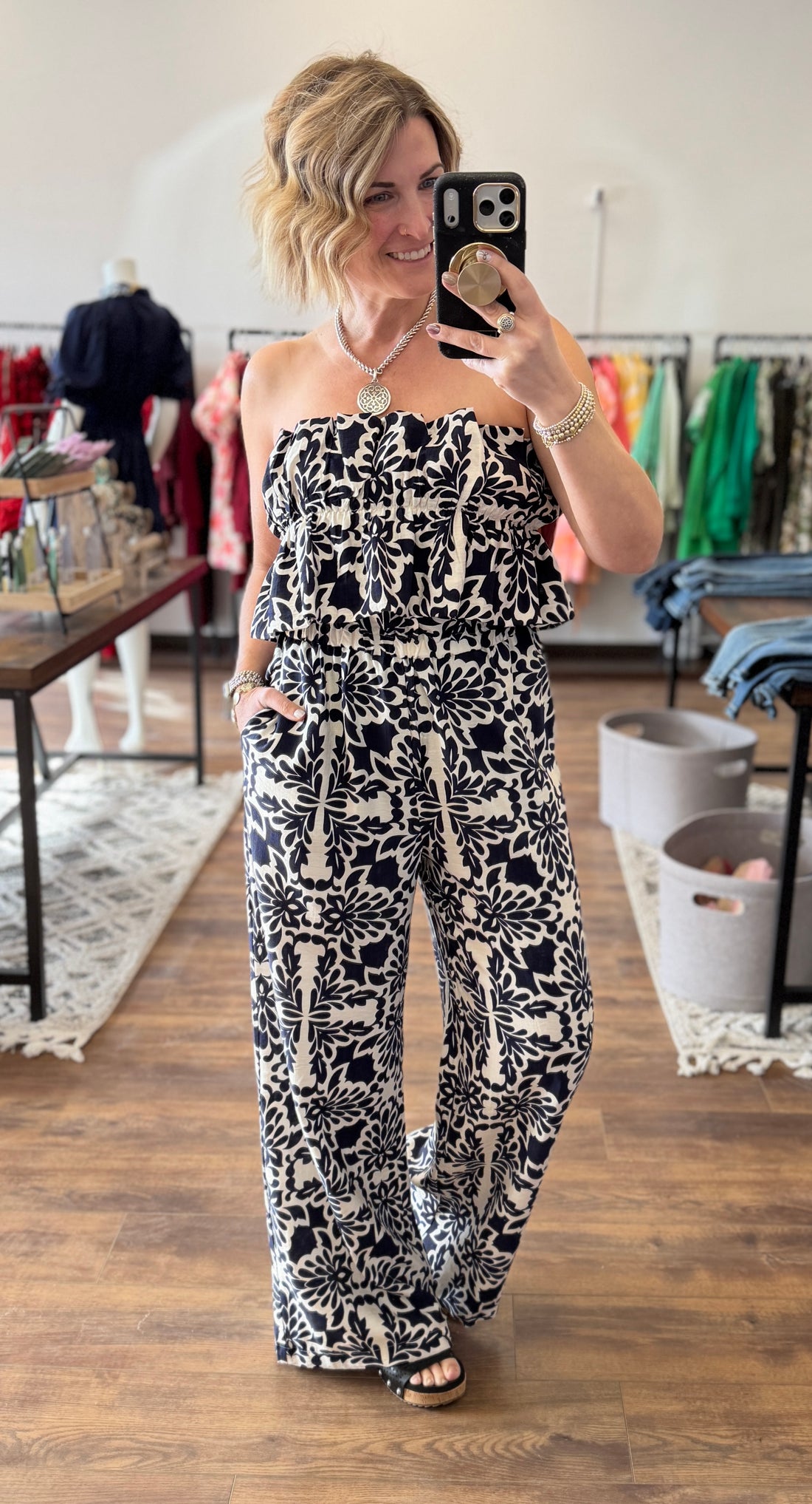 Santorini Nights Strapless Jumpsuit