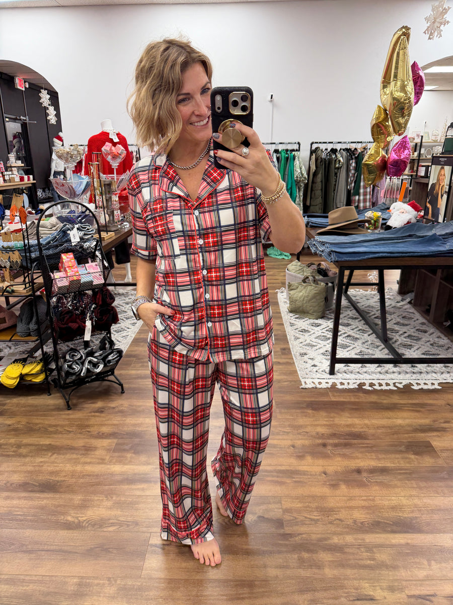 Christmas Luxe Pajama Set - Plaid