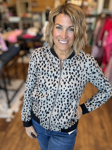 Essential Bomber Jacket - Dusty Cheetah