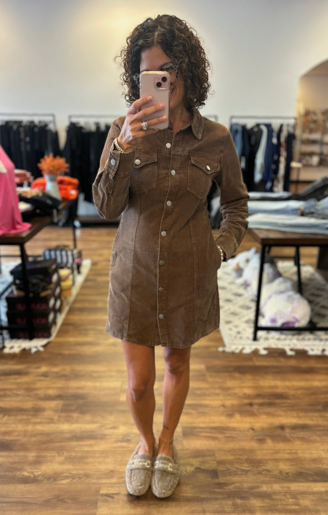 Mikayla - Corduroy Utility Dress