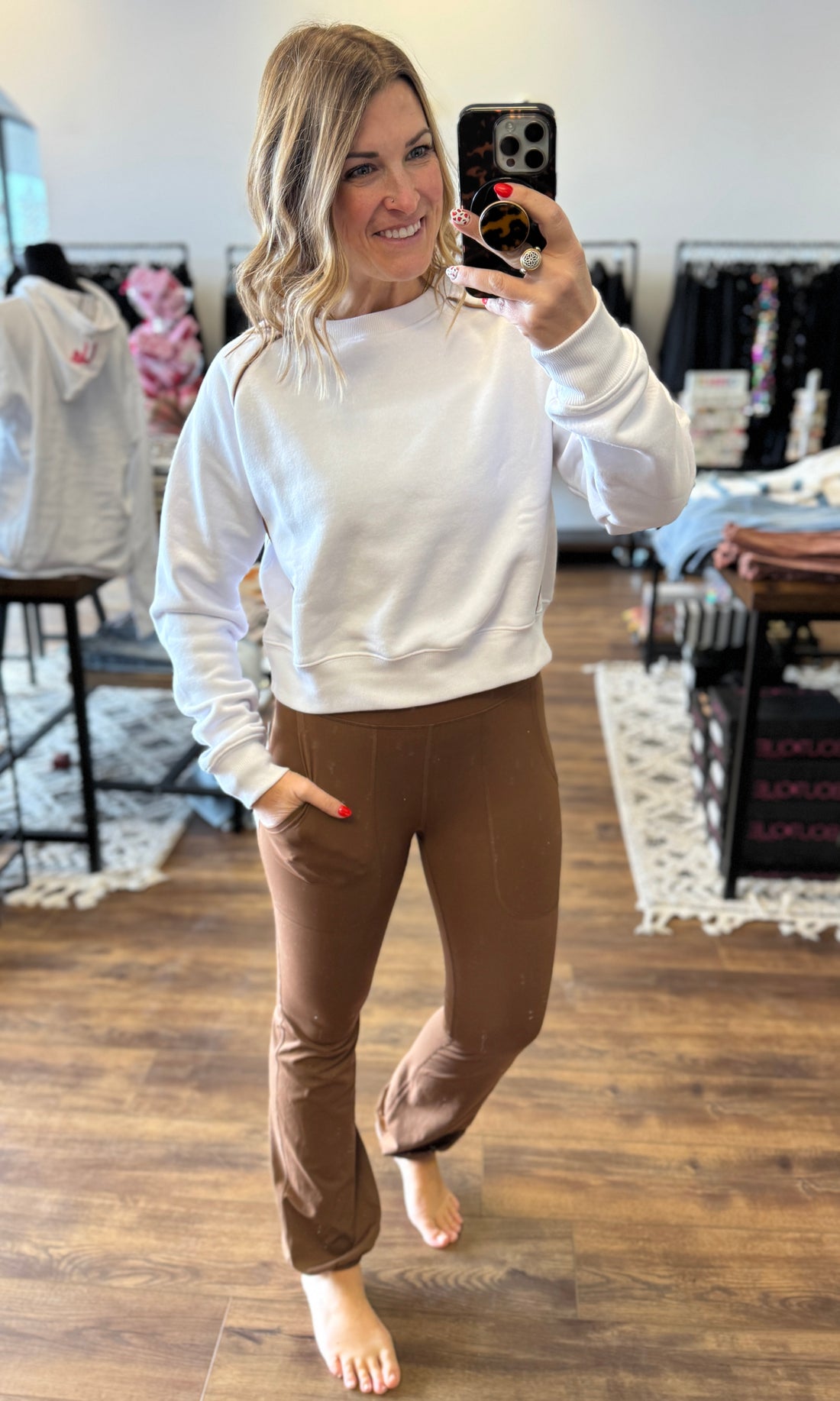Piped Fleece Crewneck Sweatshirt
