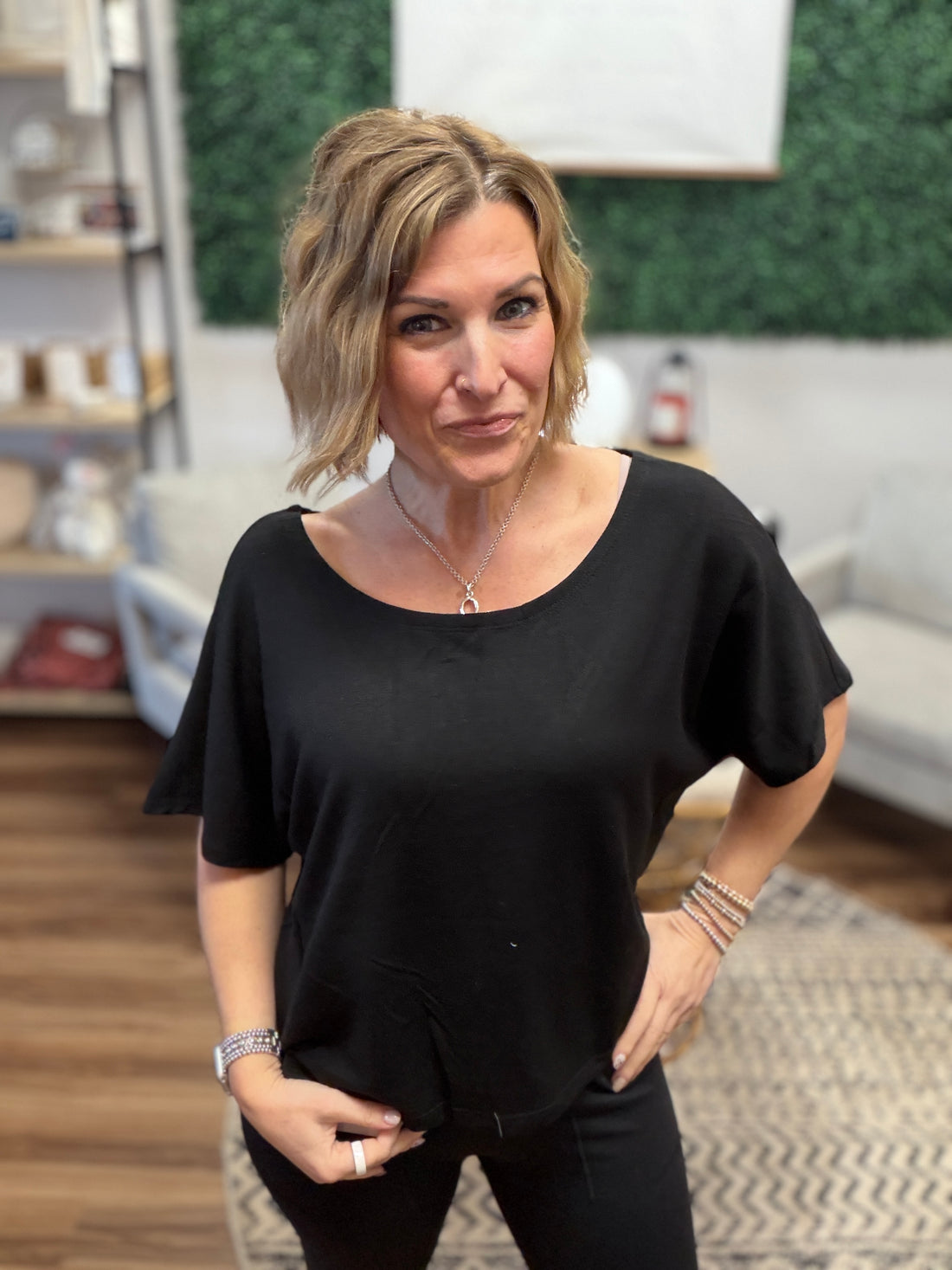 Off Duty Crossback Top - Black