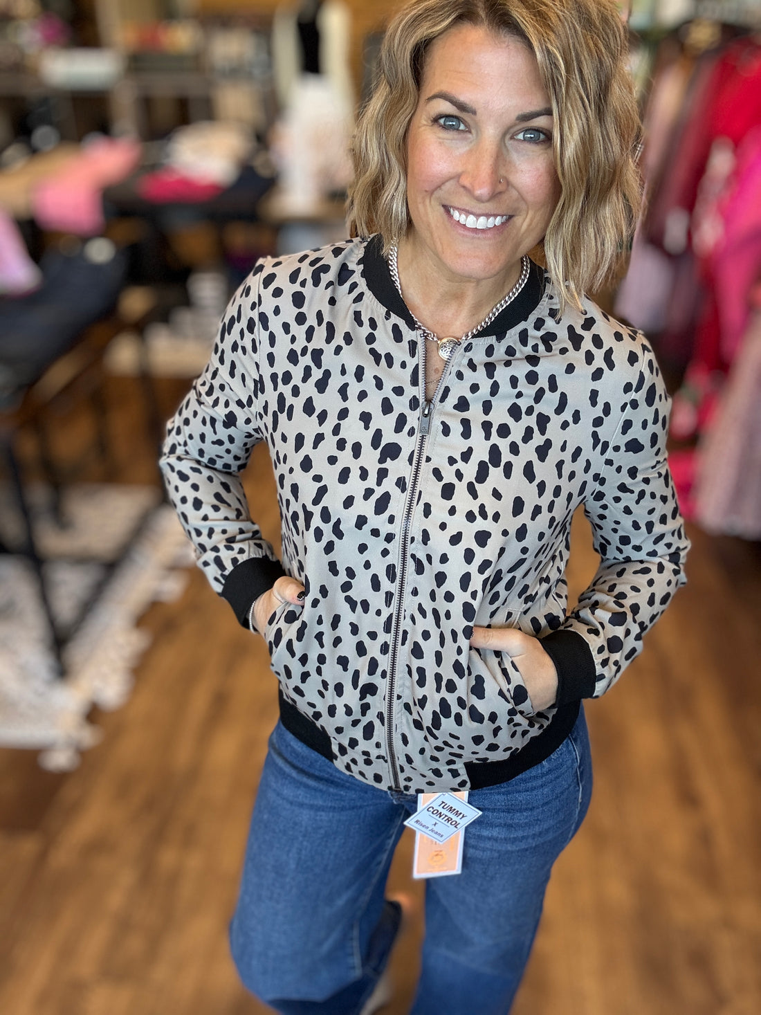 Essential Bomber Jacket - Dusty Cheetah