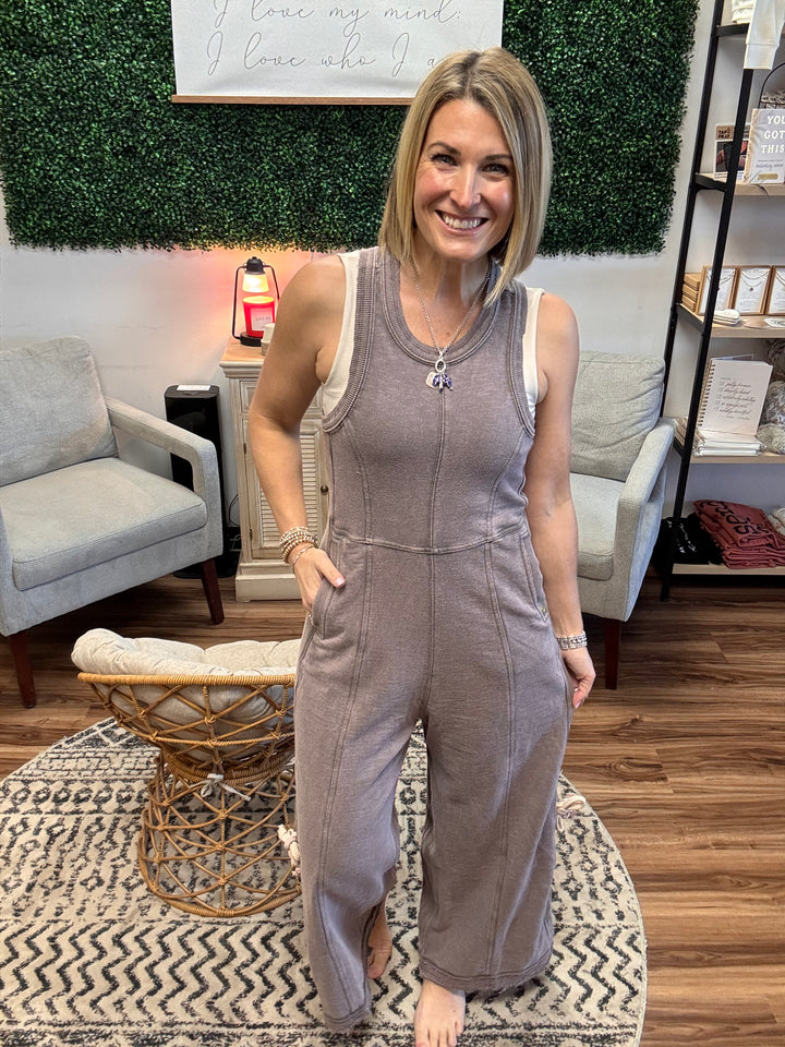 The Weekend Wanderer Jumpsuit - Brown