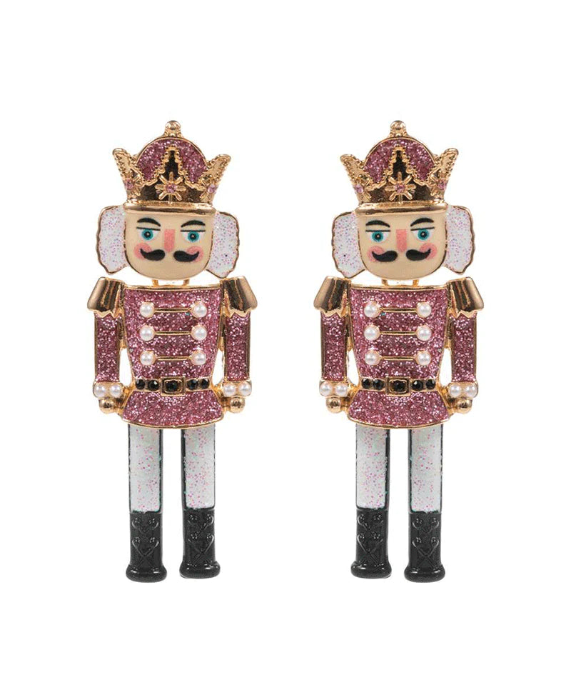 Nutcracker Enamel Earrings