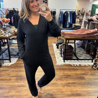 Karina - Long Sleeve Jumpsuit - Black