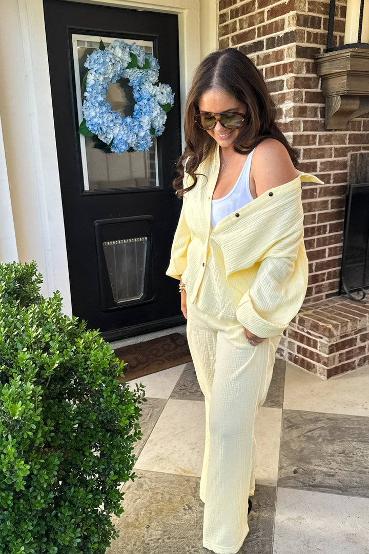 Coastal Breeze Gauze Set - Butter Yellow