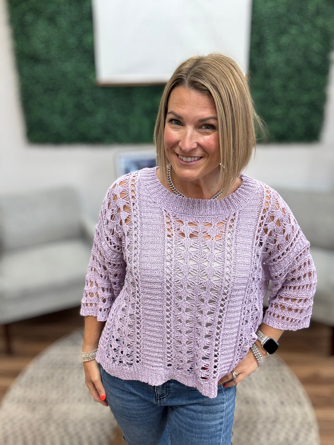 Lilah - Open Knit Summer Sweater