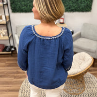 Liverpool - 3/4 Sleeve Woven Top