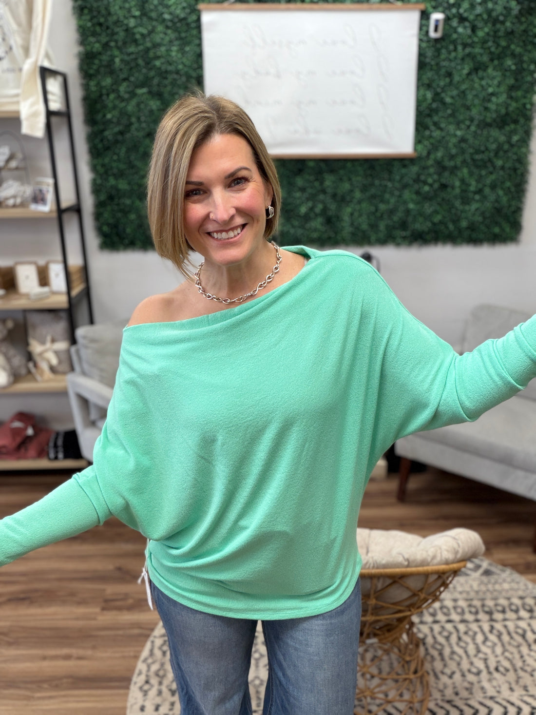 Day to Night Dolman - Seafoam