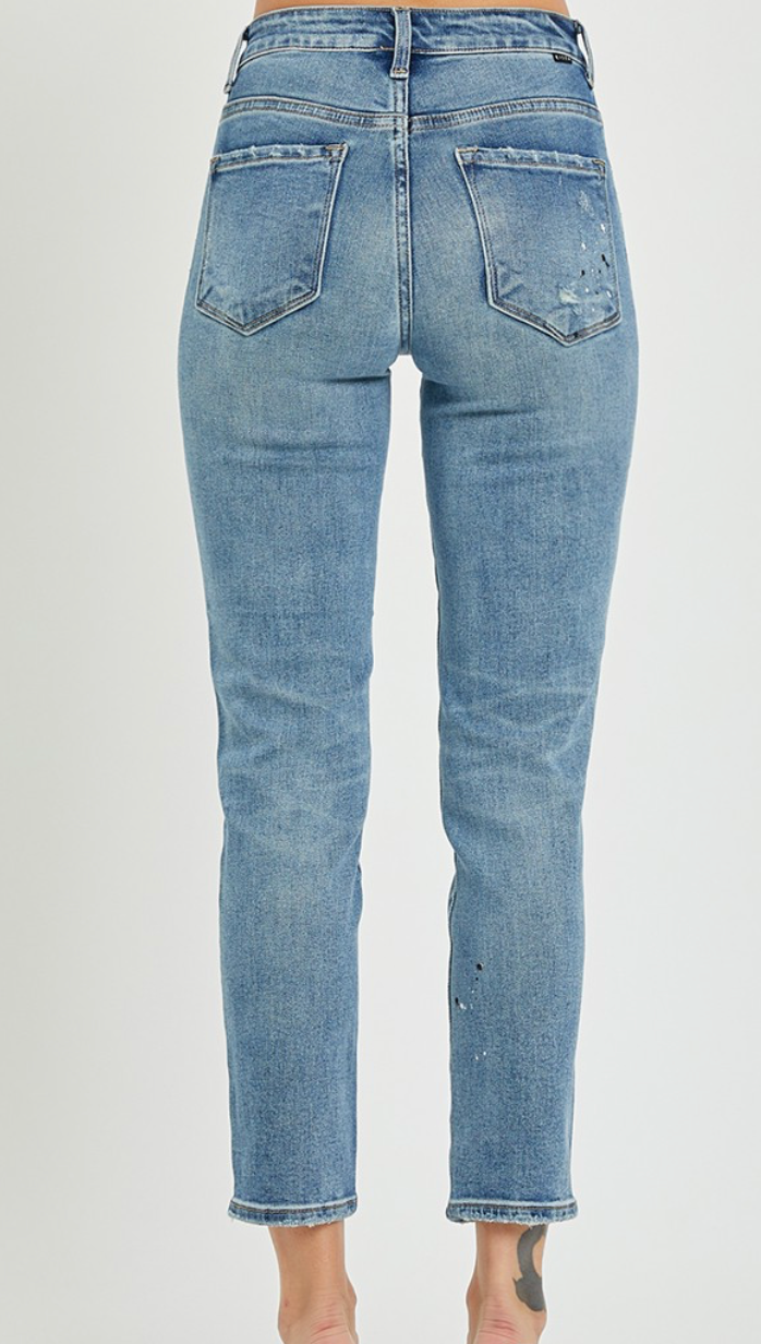 Risen - Mid Rise Tapered Jeans