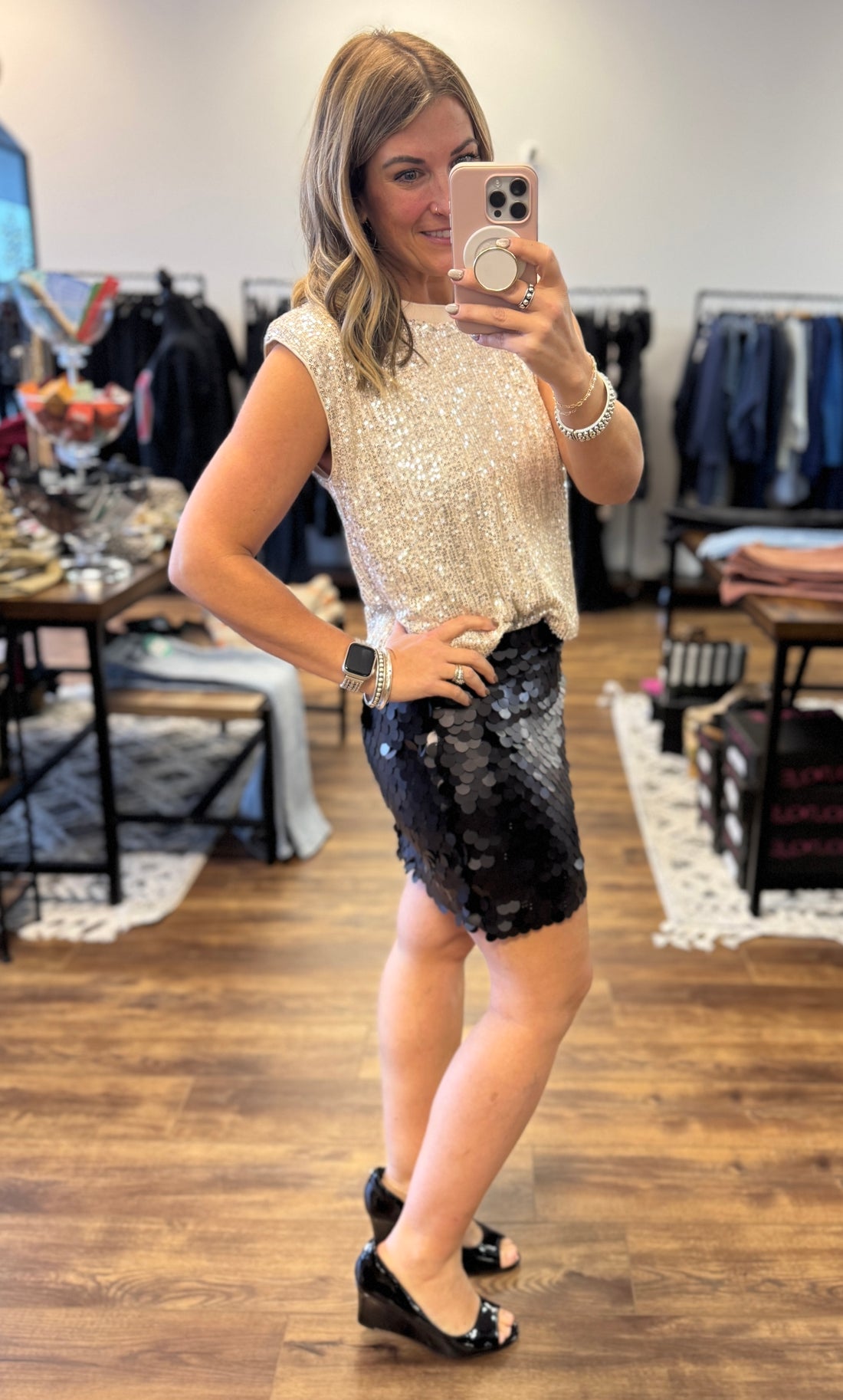 Ready to Shimmer Mermaid Sequin Skirt