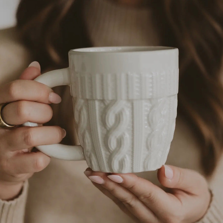Cable Sweater Coffee Mug