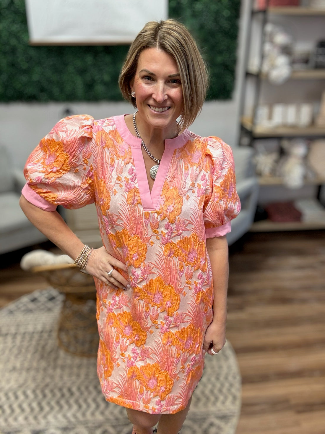 Peach Bottom Shift Dress