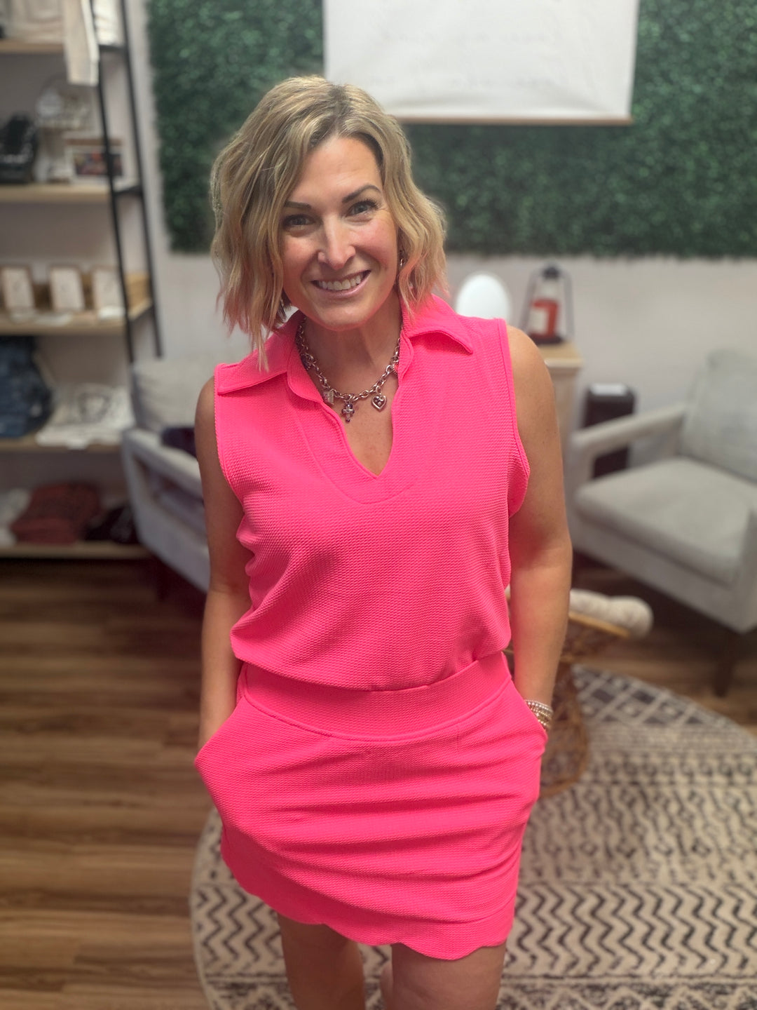 Power Play Skort Set - Neon Pink