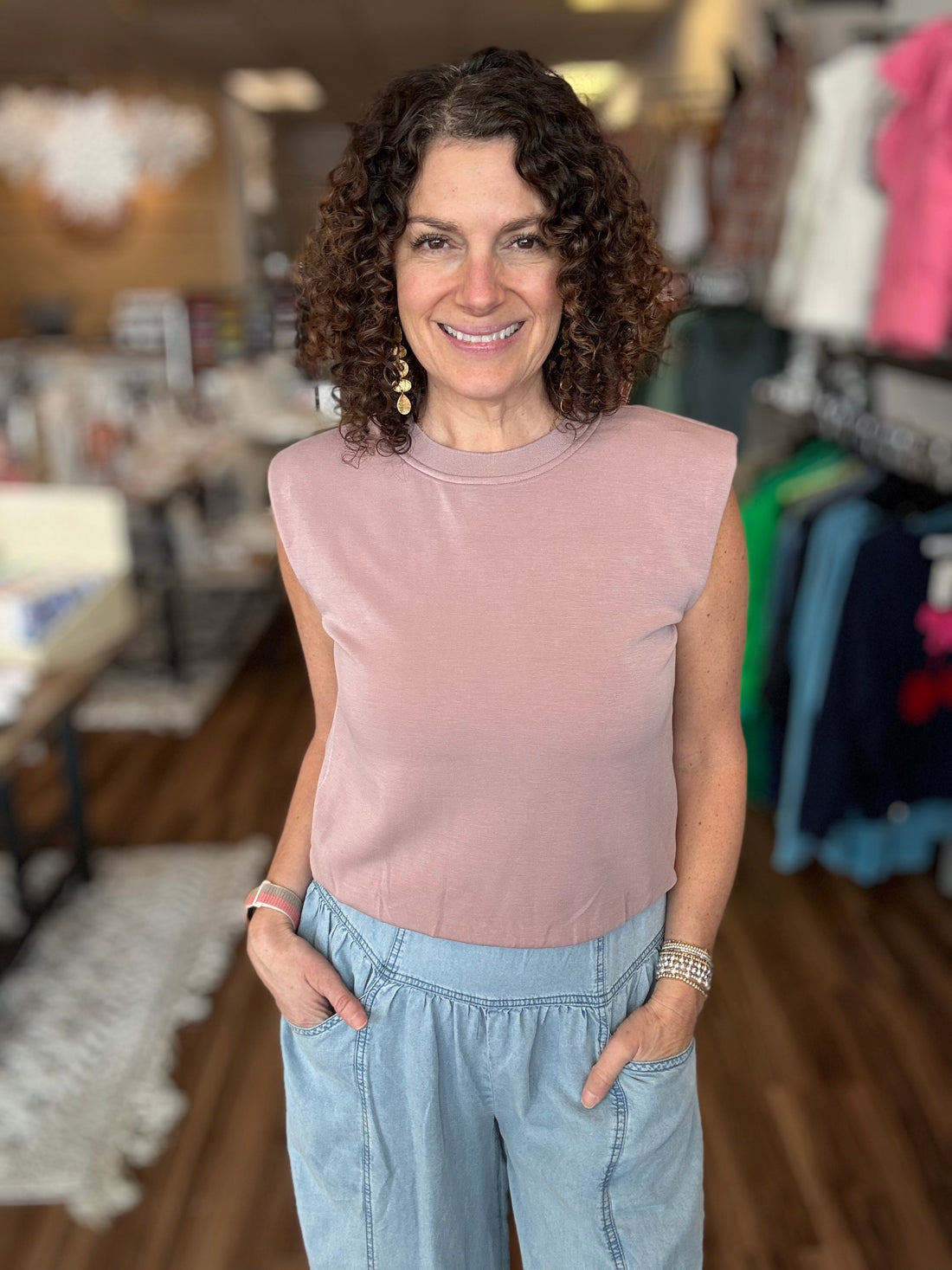 Soft Modal Muscle Top - Mauve