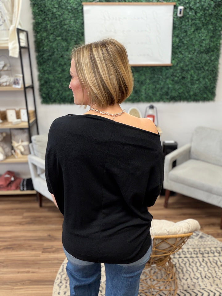 Day to Night Short Sleeve Dolman - Black