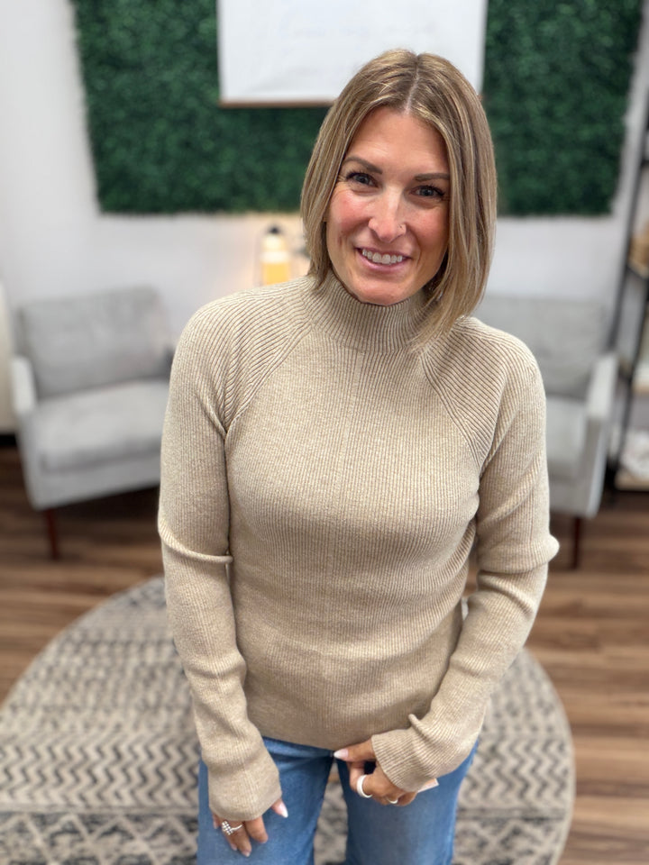 Liverpool - Long Sleeve Turtleneck Sweater - Mocha