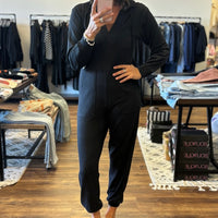 Karina - Long Sleeve Jumpsuit - Black