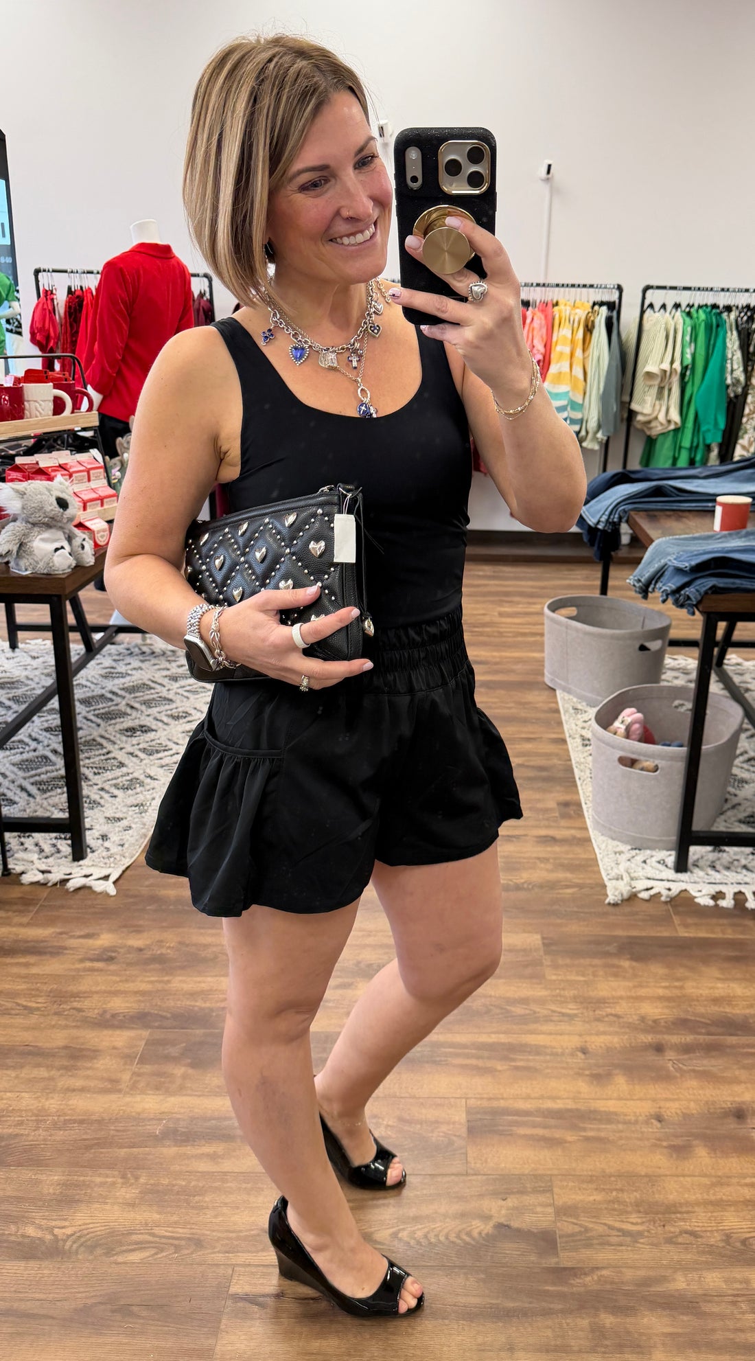 Flounce & Flow Romper - Black