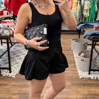 Flounce & Flow Romper - Black