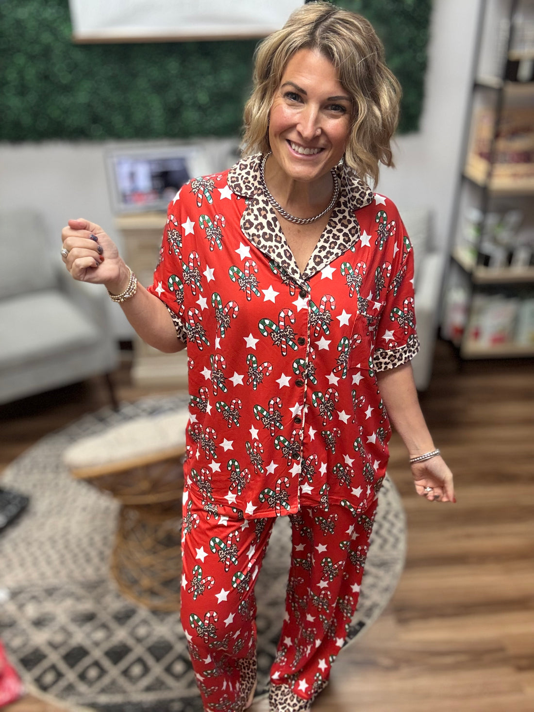 Christmas Luxe Pajama Set - Candy Canes