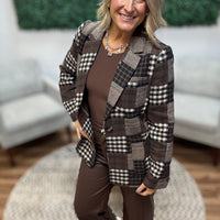 Patchwork Plaid Blazer