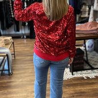 In the Spotlight Sequin Top - Red