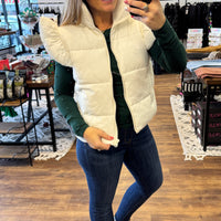 Simply Southern Puff Vest - Ivory