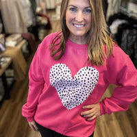 Distressed Dalmatian Heart Sweatshirt