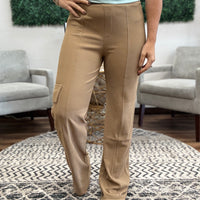 Pull-On Cargo Slacks - Camel