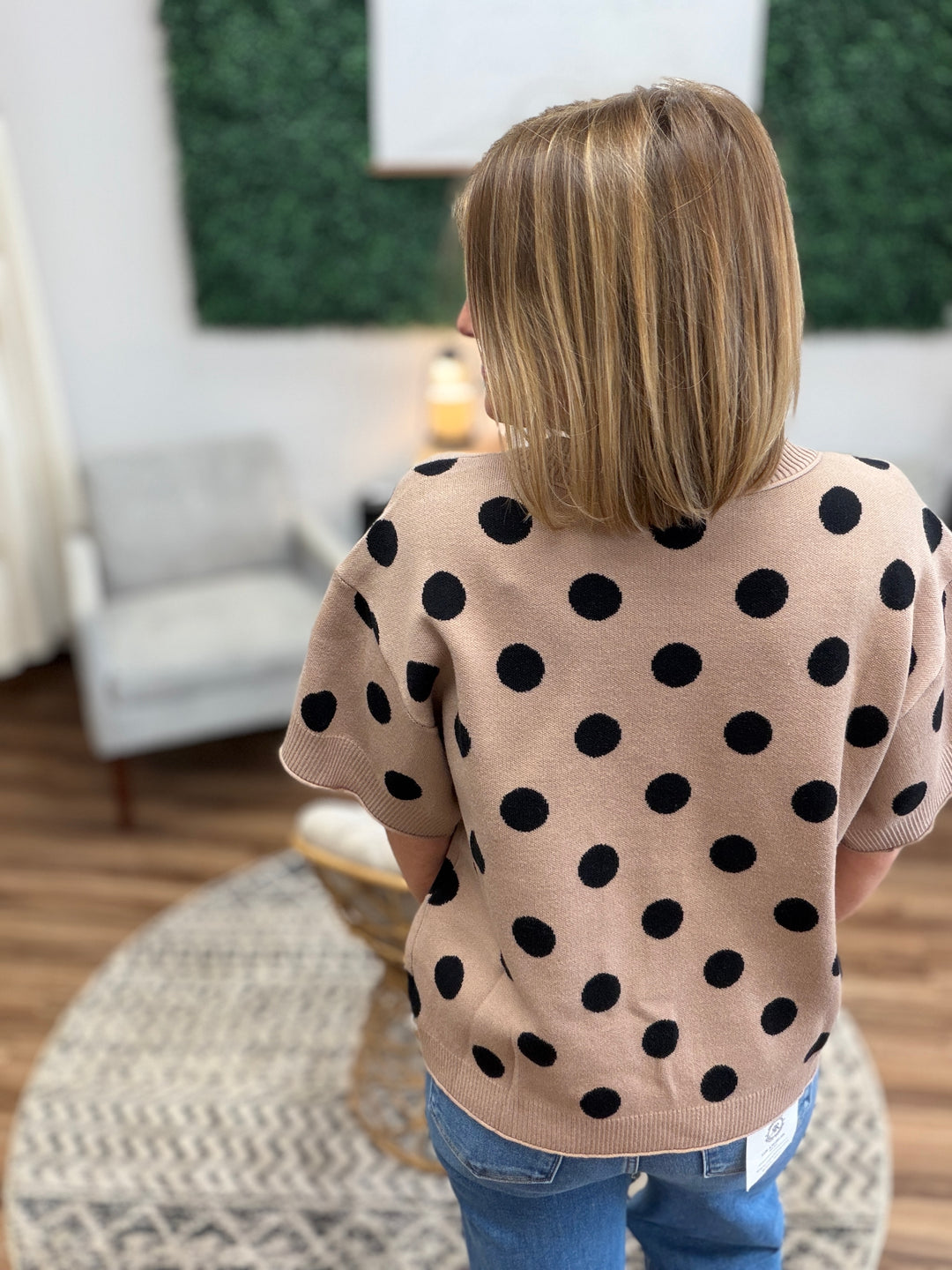 Spot On Short Sleeved Sweater