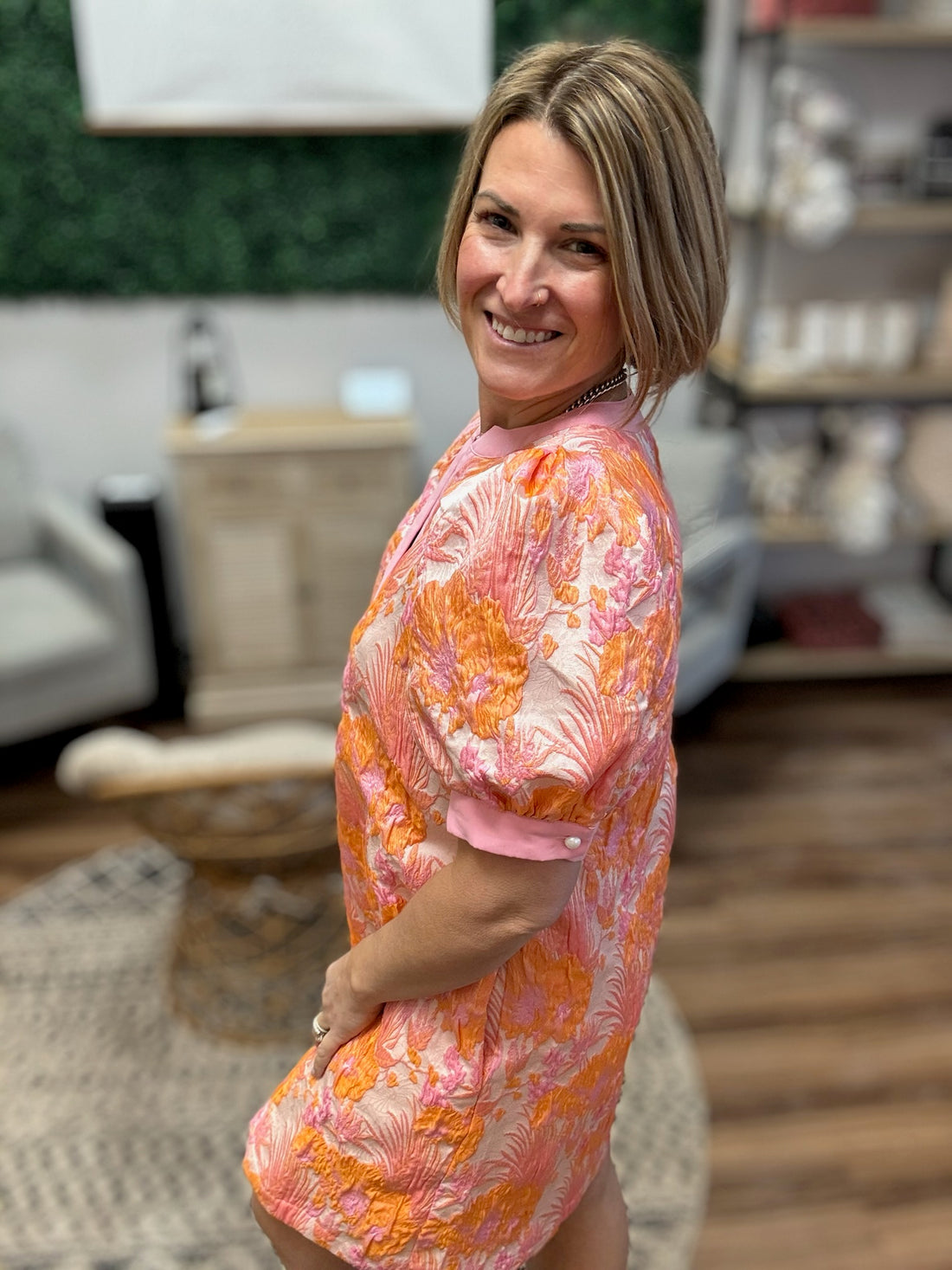 Peach Bottom Shift Dress