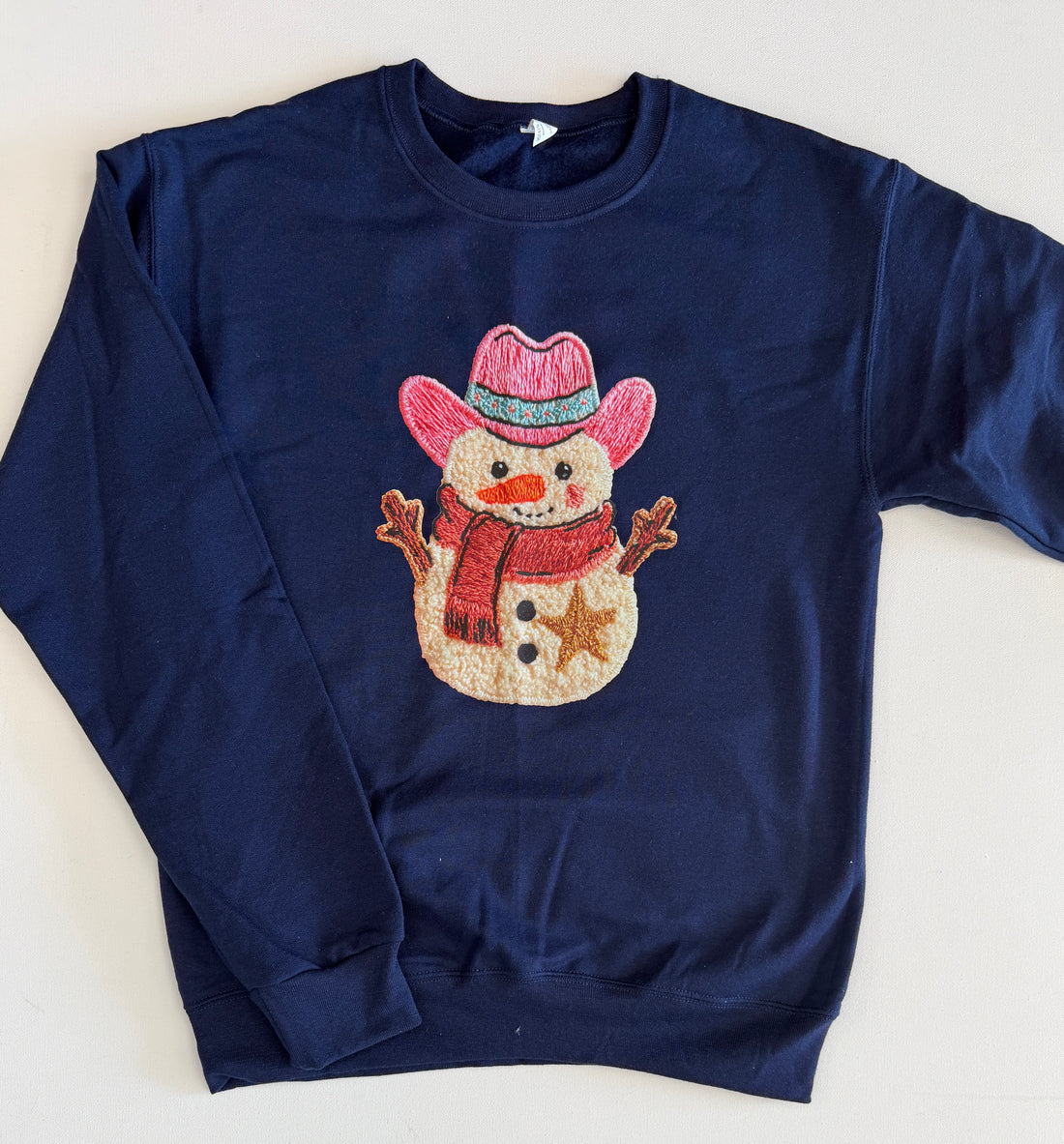 Cowboy Snowman Latch Hook Graphic Sweatshirt - ADULT  | SPECIAL ORDER