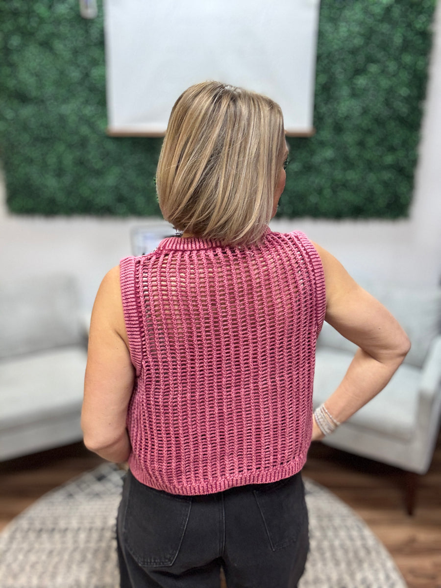 Fishnet Sweater Vest
