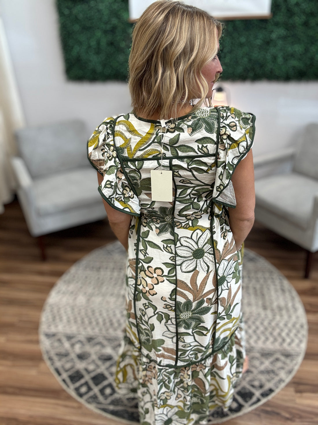 Botanical Breeze Midi Dress