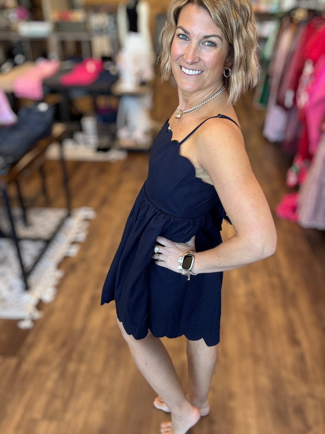 Scalloped Sweetheart Dress
