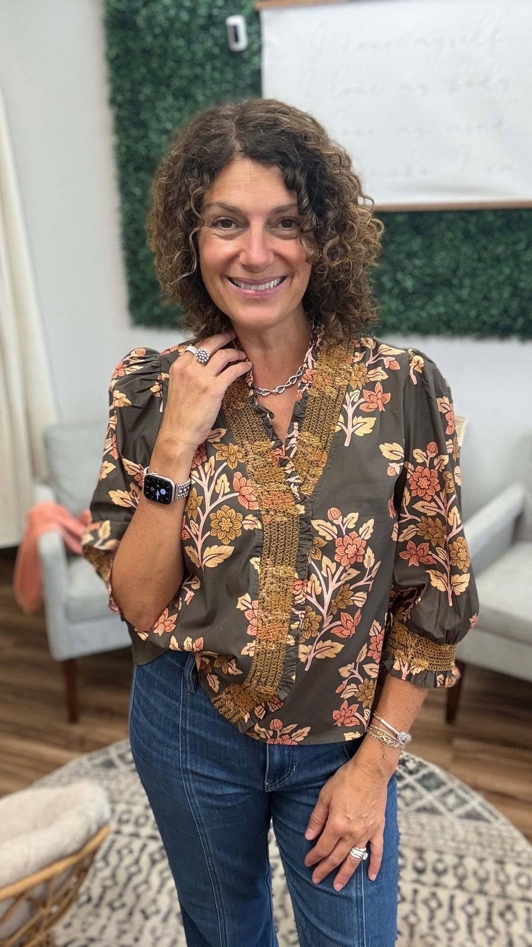 Autumn Heirloom Floral Blouse