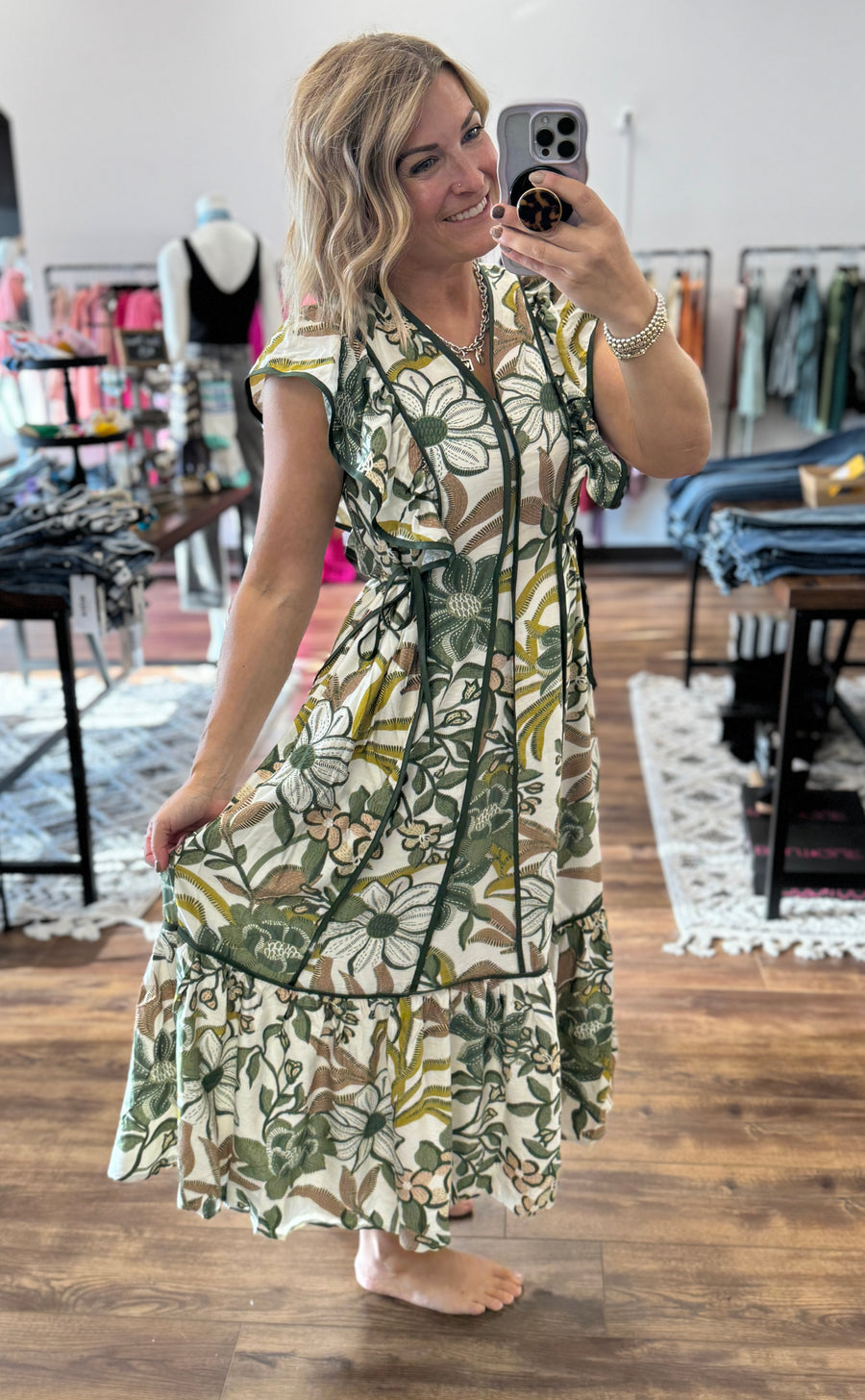 Botanical Breeze Midi Dress
