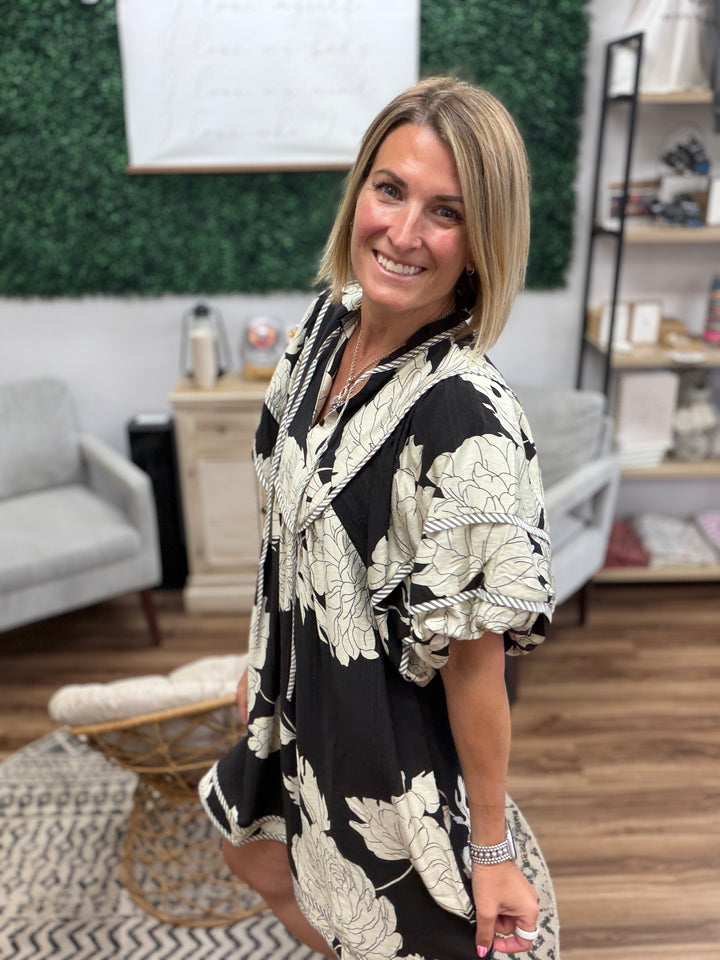 Floral Print Babydoll Dress