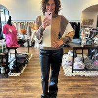 Colorblock Dolman Sleeve Sweater