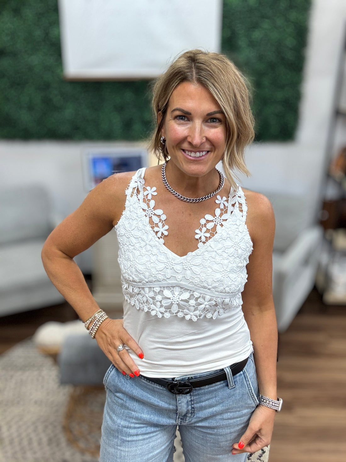 Everyday Luxe Strappy Tank - Ivory