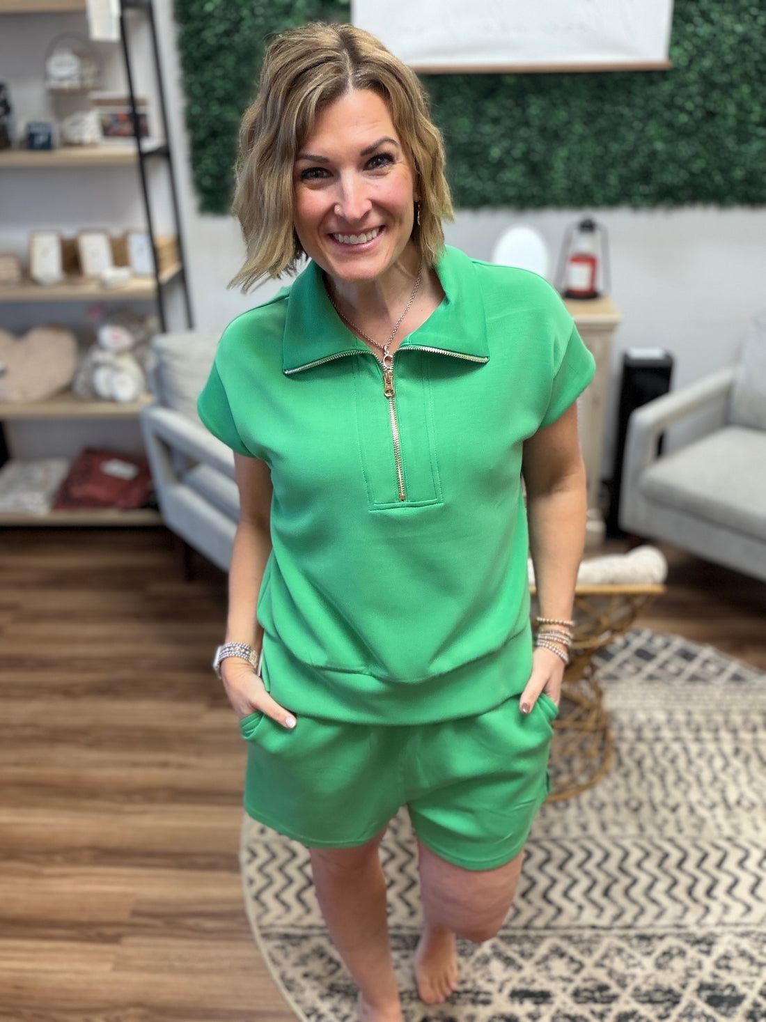 Laguna Half-Zip Ace Set - Green Pop