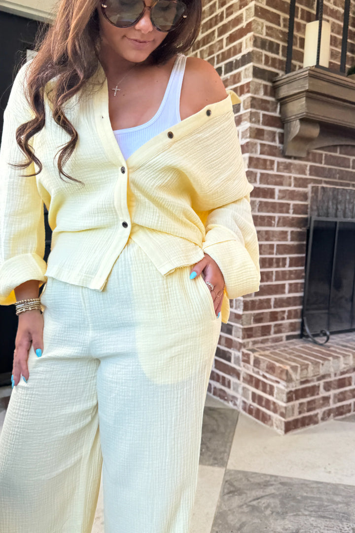 Coastal Breeze Gauze Set - Butter Yellow